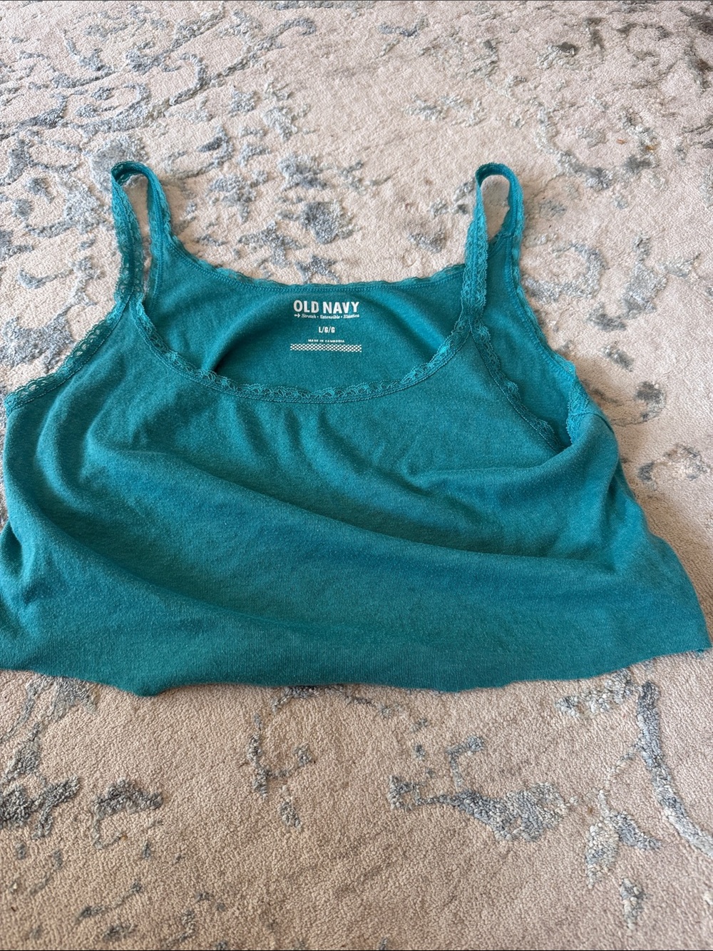 Old Navy Teal Lace-Trim Camisole